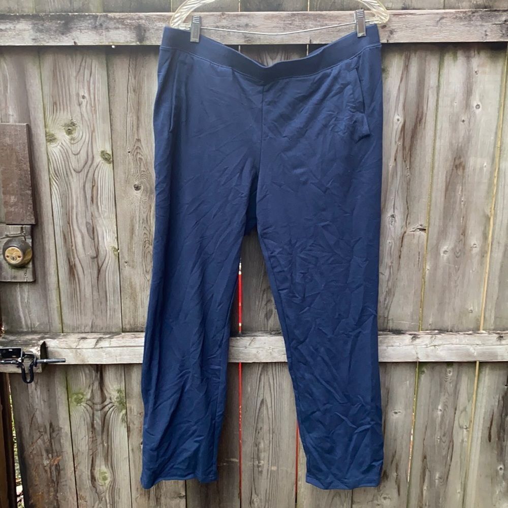 D & Co blue sweat pants sz. Large petite